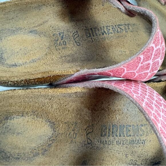 Birkenstock Mayari Pink Snakeskin Sandals Comfort Shoes Size EU 37/ US 6.5 - Picture 8 of 9